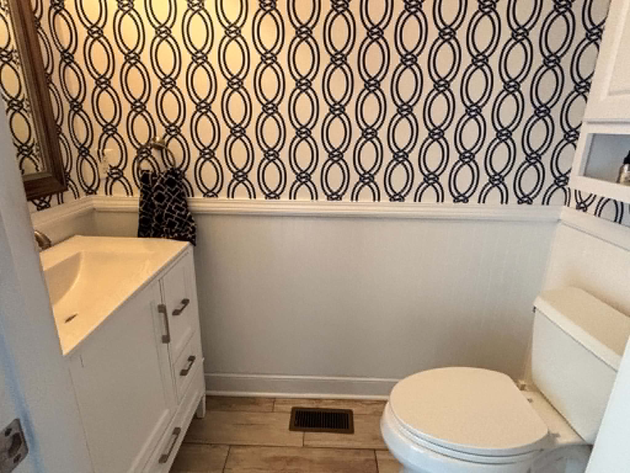Bathroom renovation with tub surround by Henning Construction in Middle Tennessee